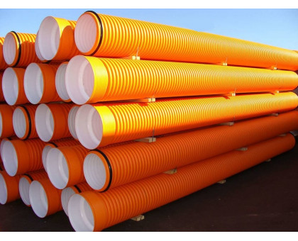 Труба двухслойная Ф 368/315 SN8 (6 м) с раструбом (в т.ч.кольцо)