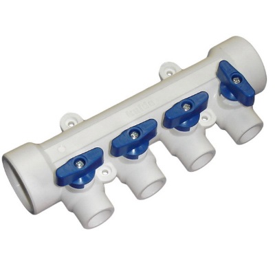 Коллектор ППР 4 вых 32х20 с кранами