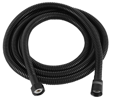 А04 Шланг для душа в двойной оплетке усиленный 360* Черный