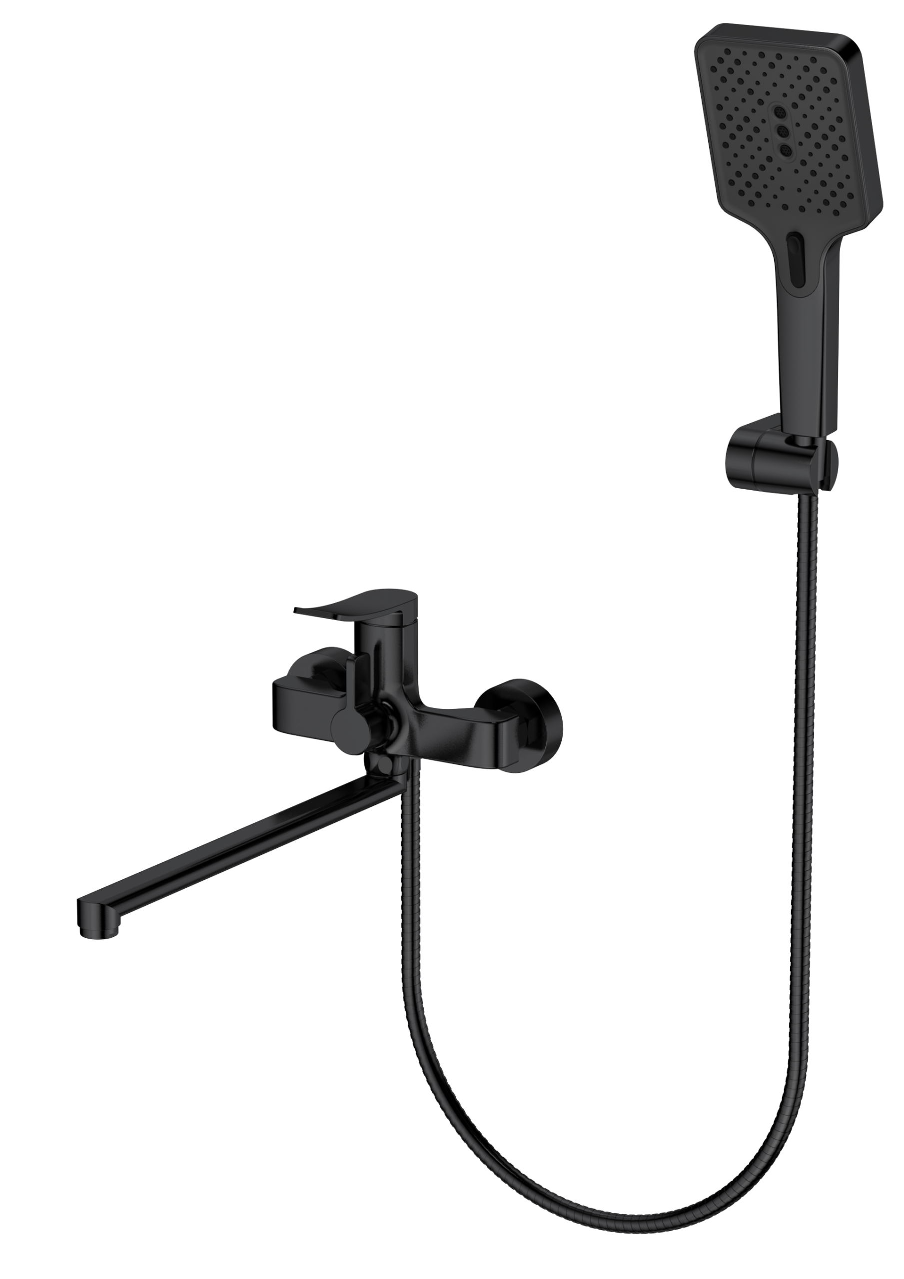 30 Смеситель для ванны с длин. изливом (черный) СВ8230