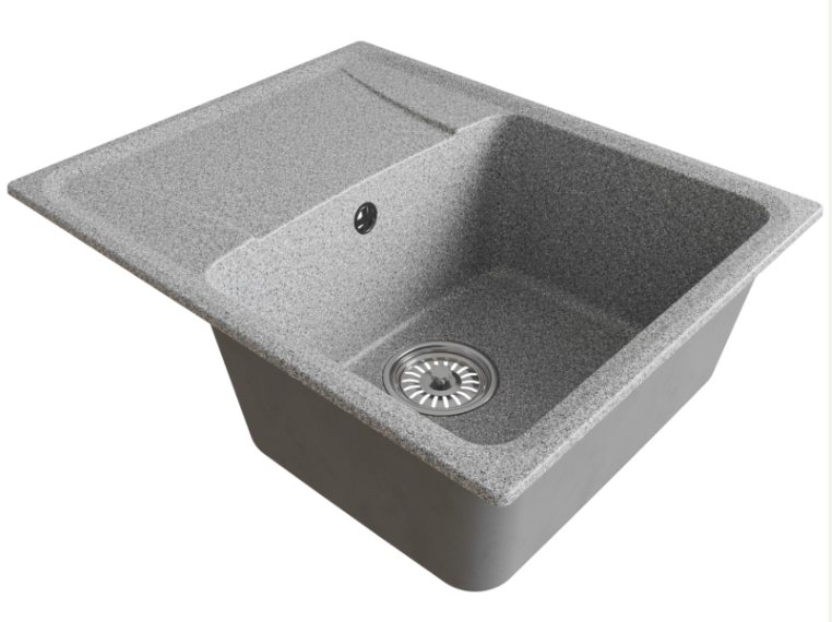 Мойка ML-GM26 КОМФОРТ с крылом, темно-серая (309), 580*470*190мм