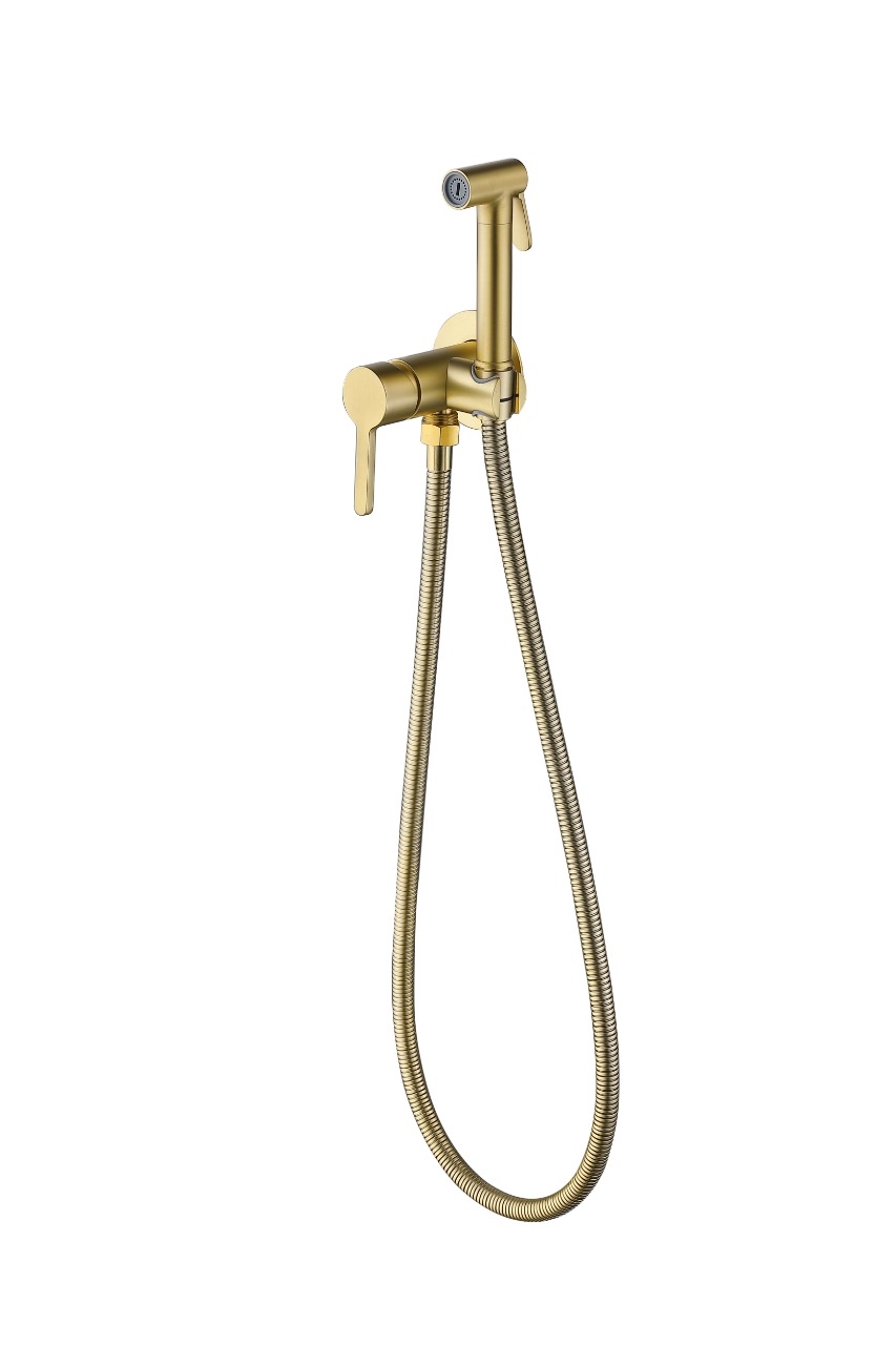 35 Гигиенический душ со смесителем А8135-4 (мат. золото)