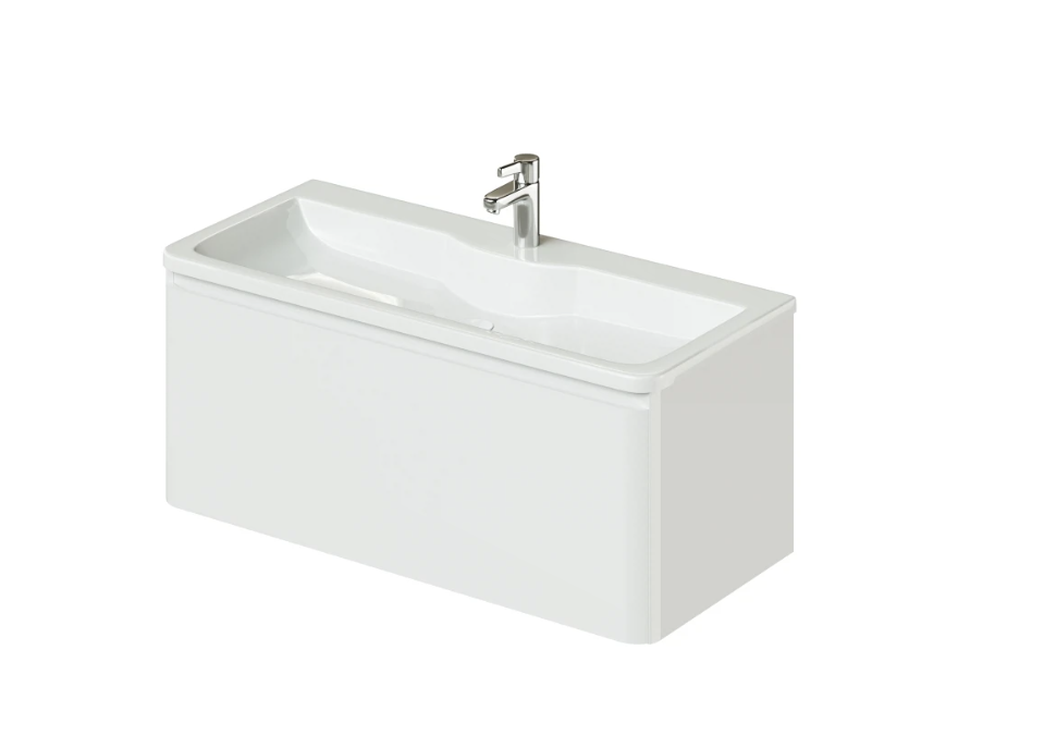 Тумба под раковину подвесная Итана Roberto 80 795х455х606-CC 3005 Белый глянец 05