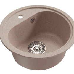 Мойкa ML-GM10 КОМФОРТ круглая, песочная (302), 440мм (глуб. чаши 180)