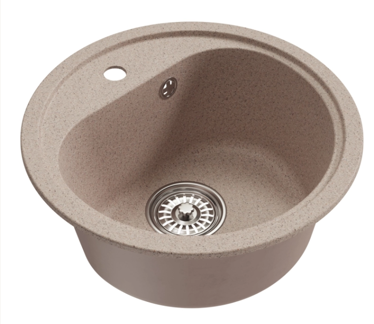 Мойкa ML-GM10 КОМФОРТ круглая, песочная (302), 440мм (глуб. чаши 180)