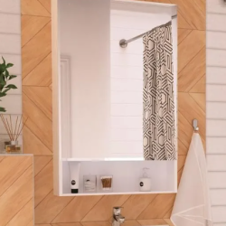 Зеркало-шкаф Mira 60 Белый глянец