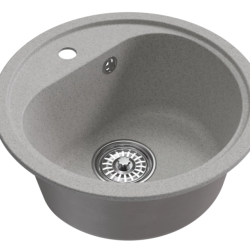 Мойкa ML-GM10 КОМФОРТ круглая, серая (310), 440мм (глуб. чаши 180)