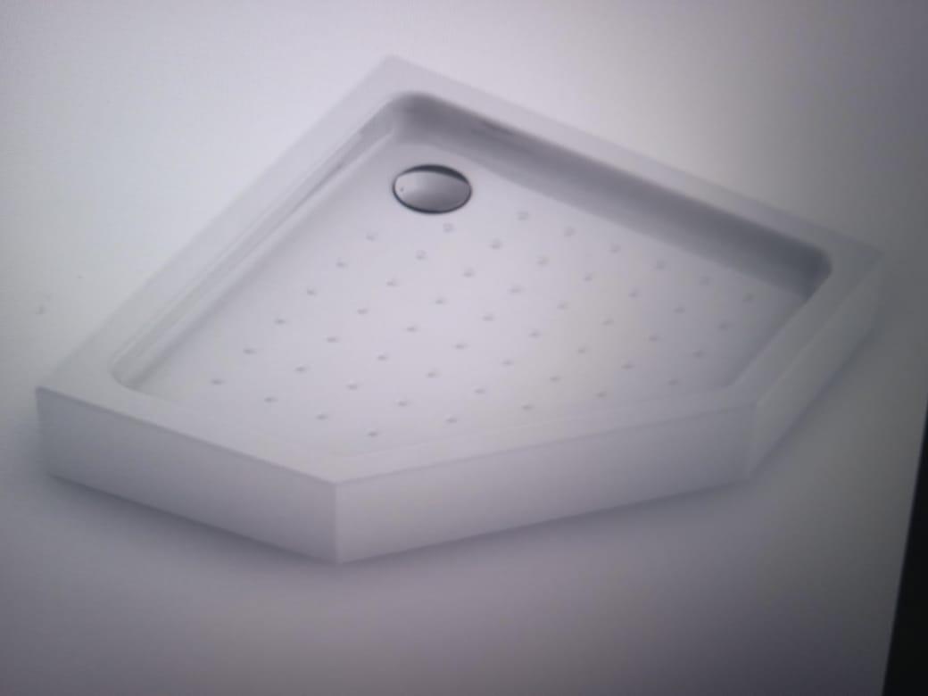 Акриловый поддон Veconi TZ-53 арт. TZ53-100-C5 акрил.(белый.,трапеция)