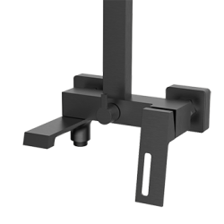 40 Душевая система со смесителем и тропическим душем (графит) СВ8740