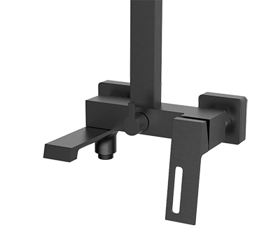 40 Душевая система со смесителем и тропическим душем (графит) СВ8740