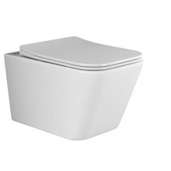 Подвесной унитаз METRIC Rimless, с крепежом, с сиденьем-крышкой с микролифтом