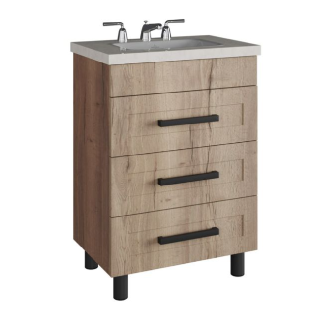 Тумба  Мокко 60 (Крафт табачный + дуб санремо) под COMO 60