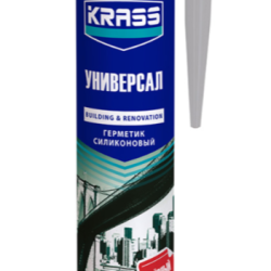 Герметик Универсальный силиконовый Черный 300 мл. KRASS