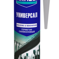Герметик Универсальный силиконовый Коричневый 300 мл. KRASS