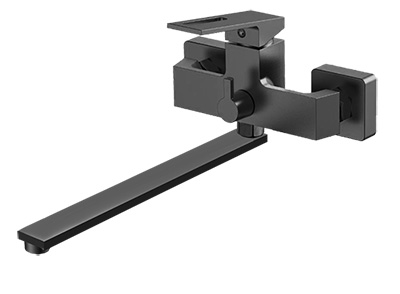 40 Смеситель для ванны с длин. изливом 350мм  (графит) СВ8240