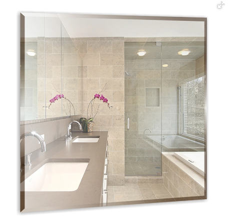 Зеркало MIXLINE "Квадрат" 530*530 б/полки с фацетом