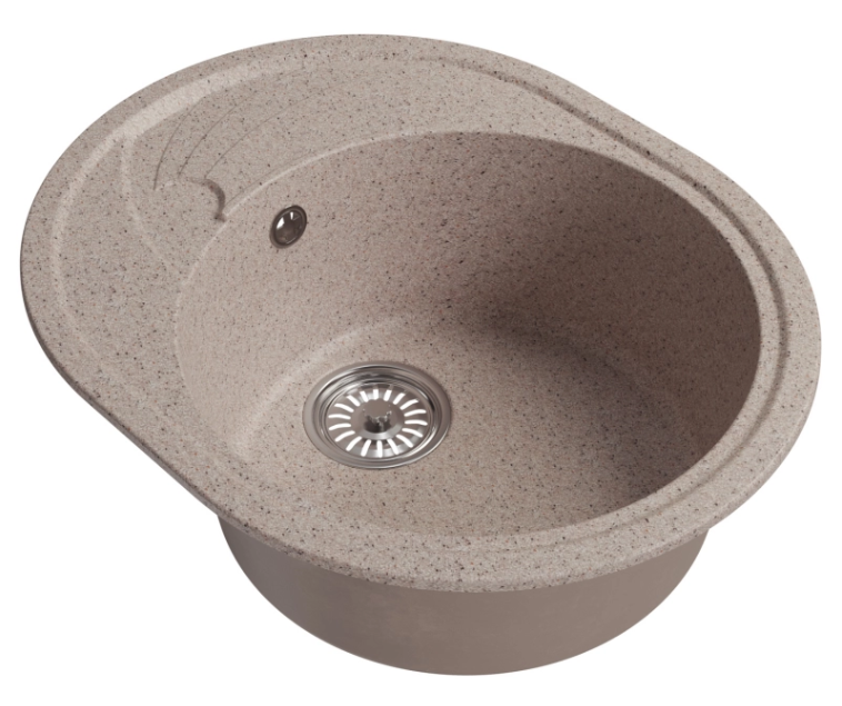 Мойка ML-GM17 КОМФОРТ овальная с крылом, песочная (302), 580*470*180мм